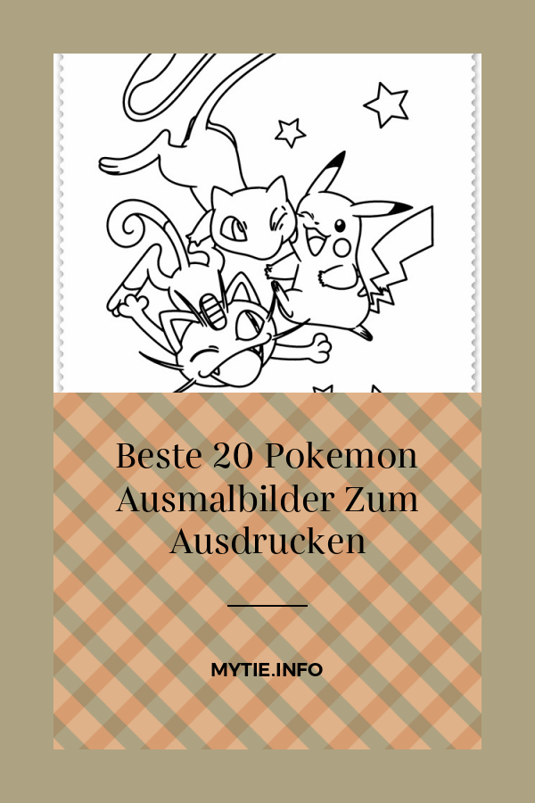 Beste 20 Pokemon Ausmalbilder Zum Ausdrucken